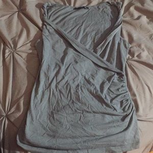 Smoky blue tank top.